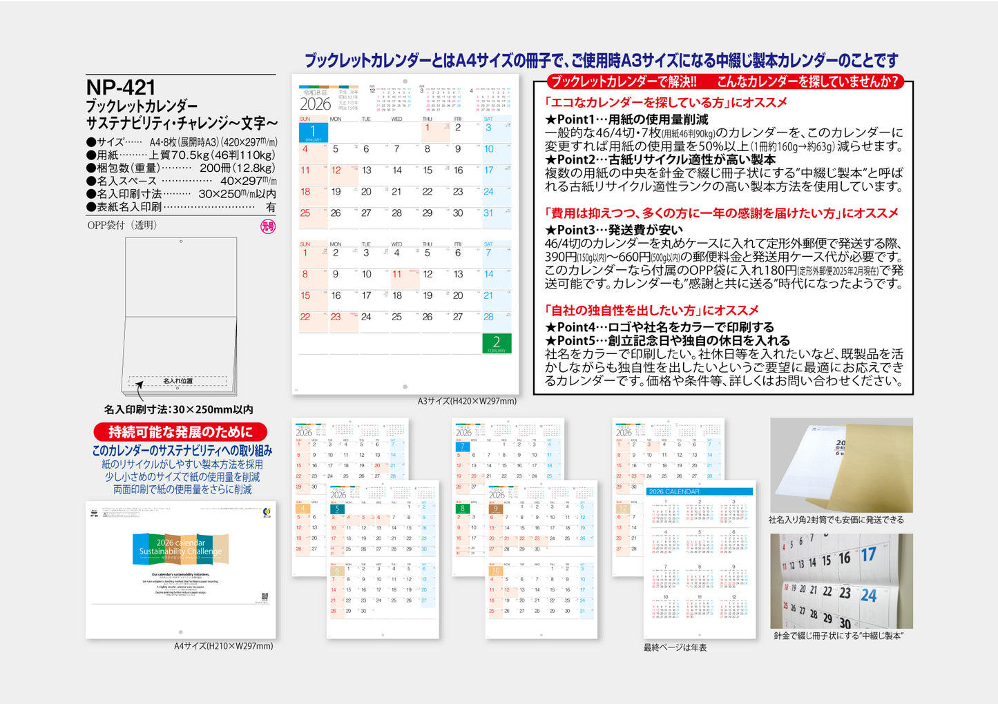 NP-421 サステナビリティ・チャレンジ〜文字〜<中綴じ>