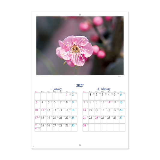 NP-406 ブックレット・花の彩りカレンダー＜中綴じ＞