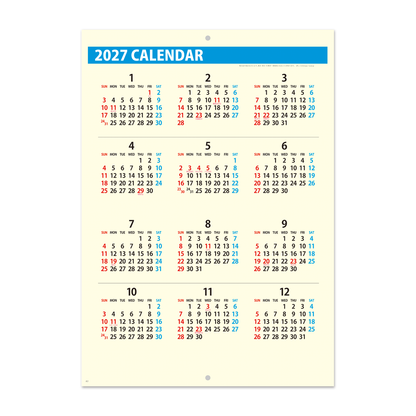 NP-411 ブックレット・クリームカレンダー＜中綴じ＞